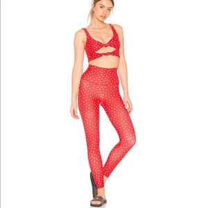 Beach Riot Bowie Sports Bra & Harper Leggings in Heart